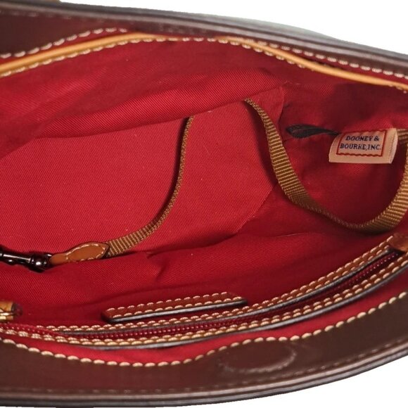 Dooney and Bourke O Ring Hobo Brown Nubuck Leather Bag Magnetic Closure Lined - Picture 9 of 16